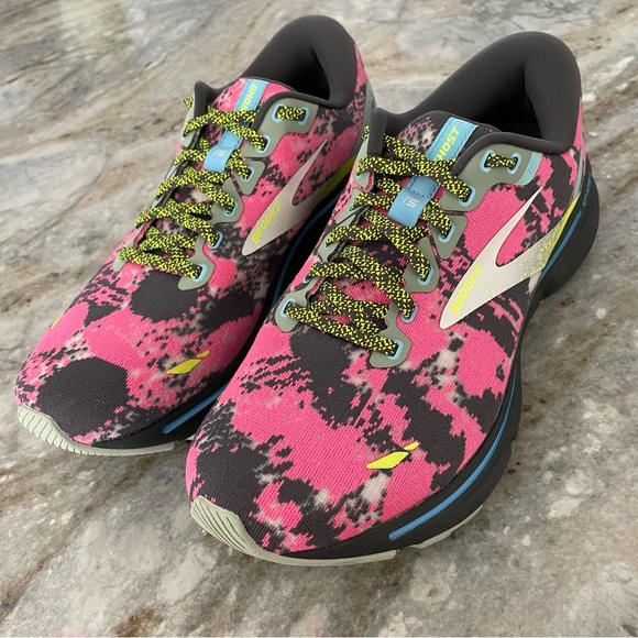 Brooks Ghost 15 Running Walking Pink Camo 1203801B479 Sneaker Women’s 9 Medium - Picture 12 of 12